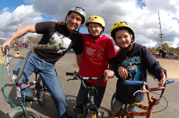 Kelly, Benny and Clint Baker, Skatepark locals...