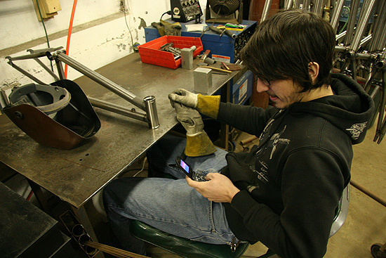 If we've learned anything here at FBM from our Asian bicycle making counterparts, it's talking on the phone during frame production increases efficiency nearly tenfold.