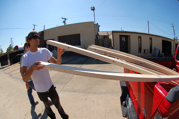 The Intibbidator, unloading wood to finish the ramp. Its sweet!