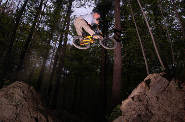 Kelly Baker, early in the season, enjoying some laps at the Trails....Classic style!