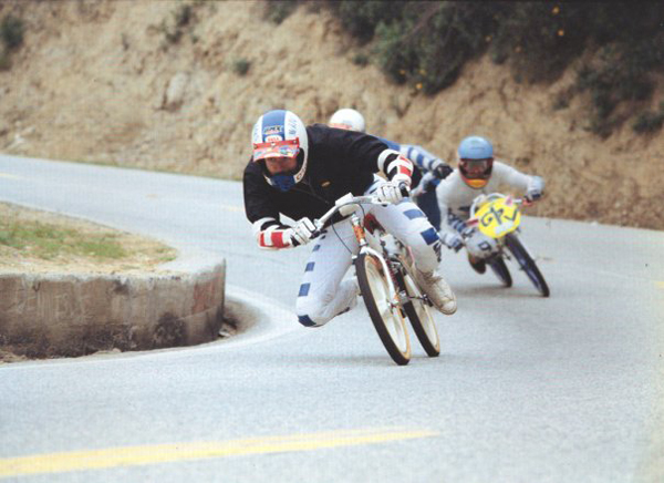 I believe this was shot in 1986. McGoo will know for sure when and where this is. The guys in the photo are me, Jeff Venekamp and gOrk Barrette. There were about 25 of us on this day. So fun. - Andy Jenkins of Girl Skateboard fame.