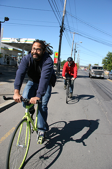 The weather has been really nice during the day around here, and we've been taking advantage of it by going on lunch rides on our Swords.