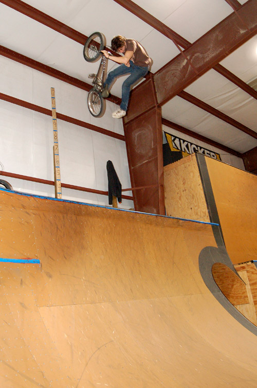 Clint, modifying the gravity on the big ramp.