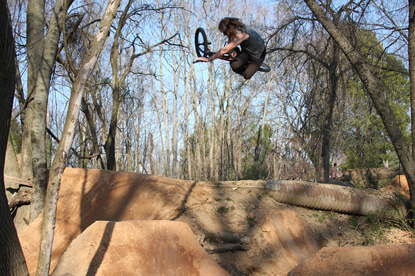 Kenny Horton, Dirt quarter pipe- shot by Brad 