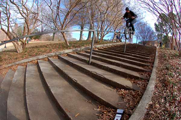 Joel again, I cant remember if he slid the whole rail or not...