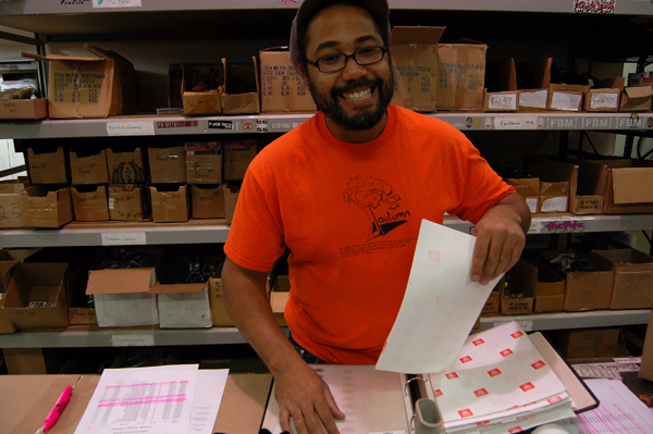 John Lee, Mr. Nice Guy, shipping out some goodies...