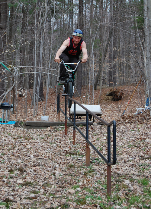 Smith on a rail. typical handrail scenario.