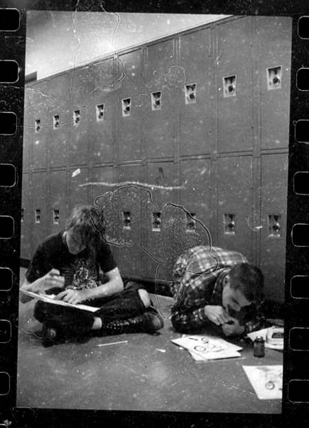 Banks and Guav at the alternative community school in Ithaca, the 80;s...