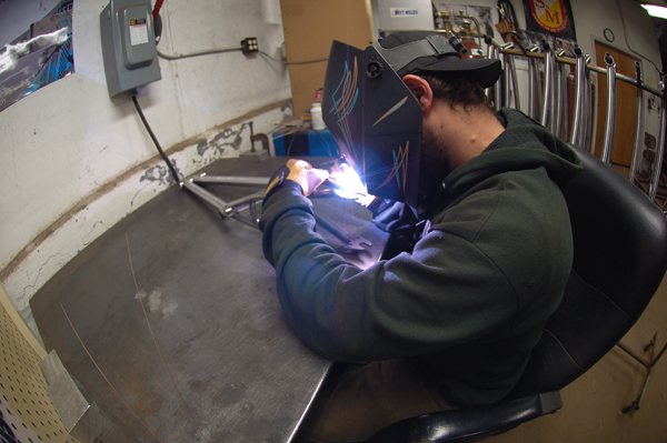 Johnny Corts, welding like a champion!