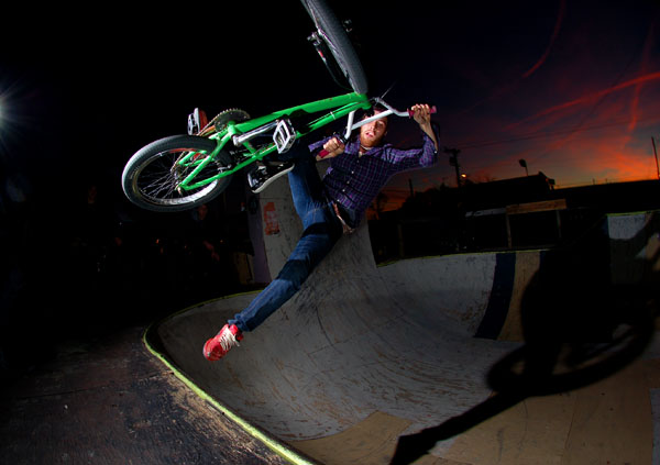 Bob at the old bike lot bowl..