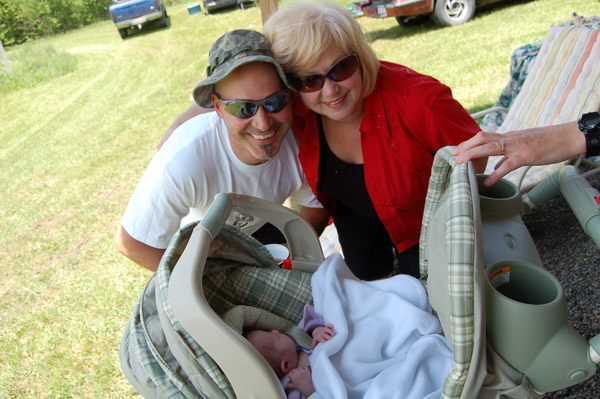 Kim Baker and family... He's a proud new dad.