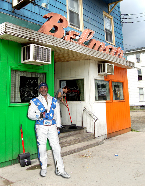 Robbie Knievel, Attending the Belmar, ready to sweep some heads!