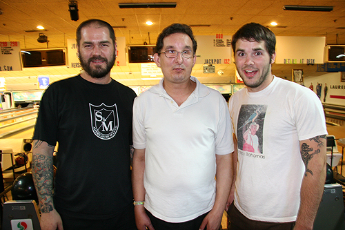 Dave, Moleman and Mikey, bowling buddies for life.