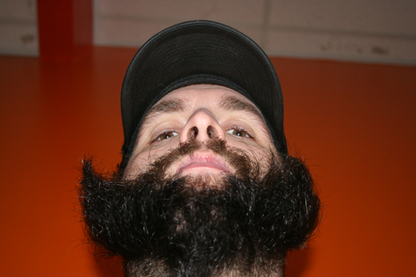 Kerry Sayre also seems stoked on the beard action. Fire Beards and mayhem?