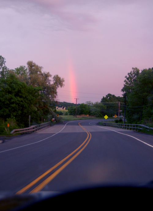 A good omen on the drive home from the new park?