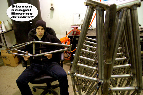 Dylan Cole inspecting some John Corts welds....