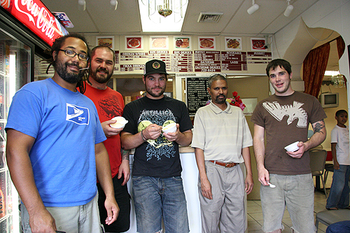 This is our dude, no clue what his name is, but he runs the best Indian/ Pak food joint in Binghamton, the Taj.