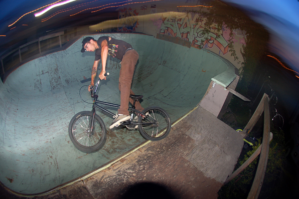 Evan at the bike lot bowl in Va.