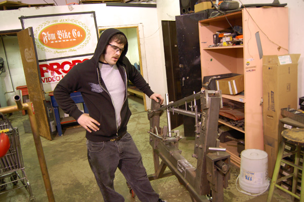 Mikey Corts is trying to learn Jedi welding!