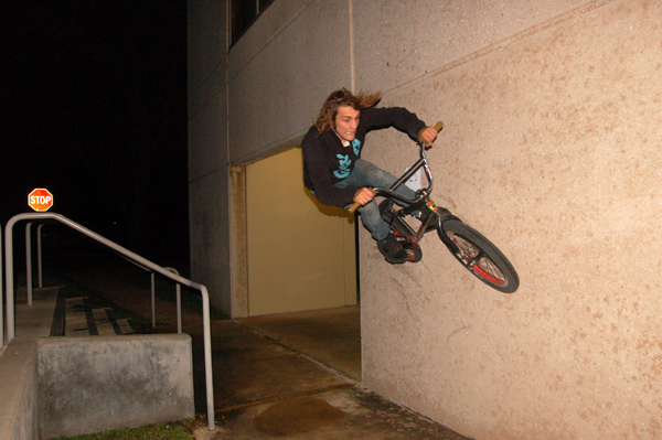 Mickey Marshal, stair gap to wallride. Liquor James pic.