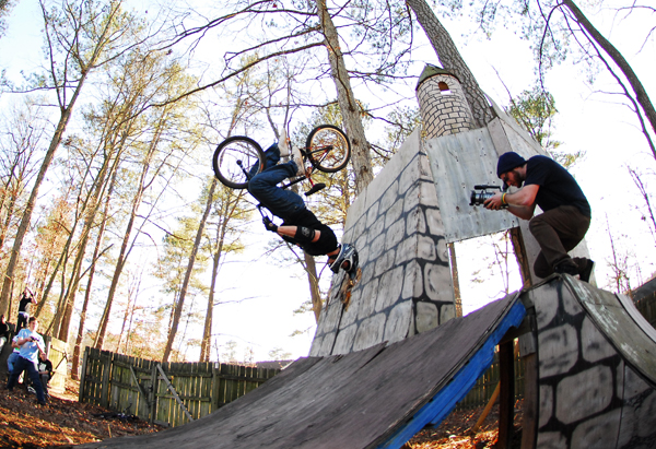 Sikes shot this of the crazy Backflip guy at the BBQ...