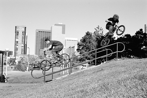 This doubles photo ran in Ride UK a ways back, Mike Corts and Ryan Metro.
