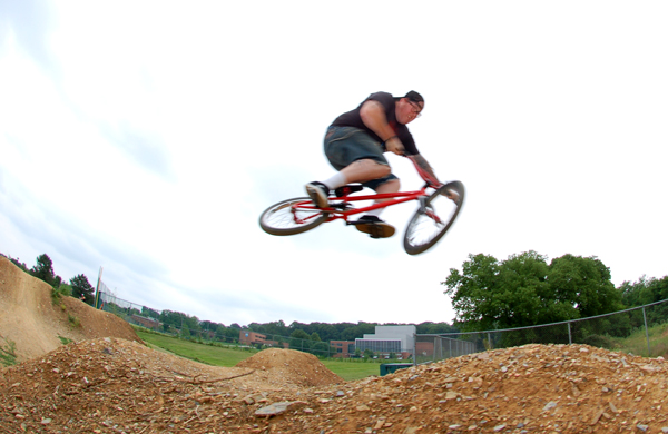 Municipal dirt jumps, more fun than driving in holiday traffic!