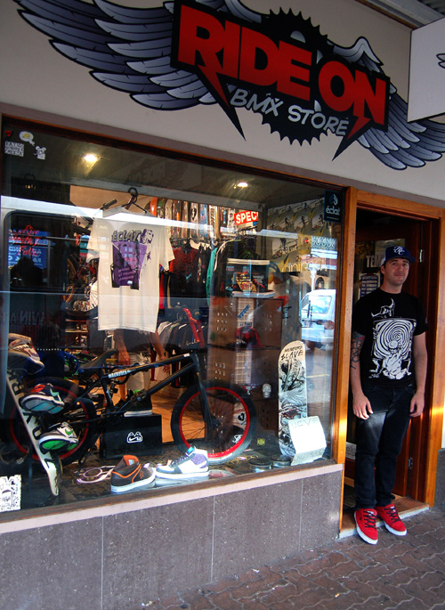 Steve from Ride on in Brisbane- marauder in the window. STOKED!