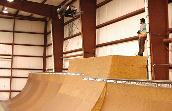 Big Air Garrett Guilliams at Mirra's Mega rampeteria.