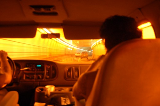 Here in my van…