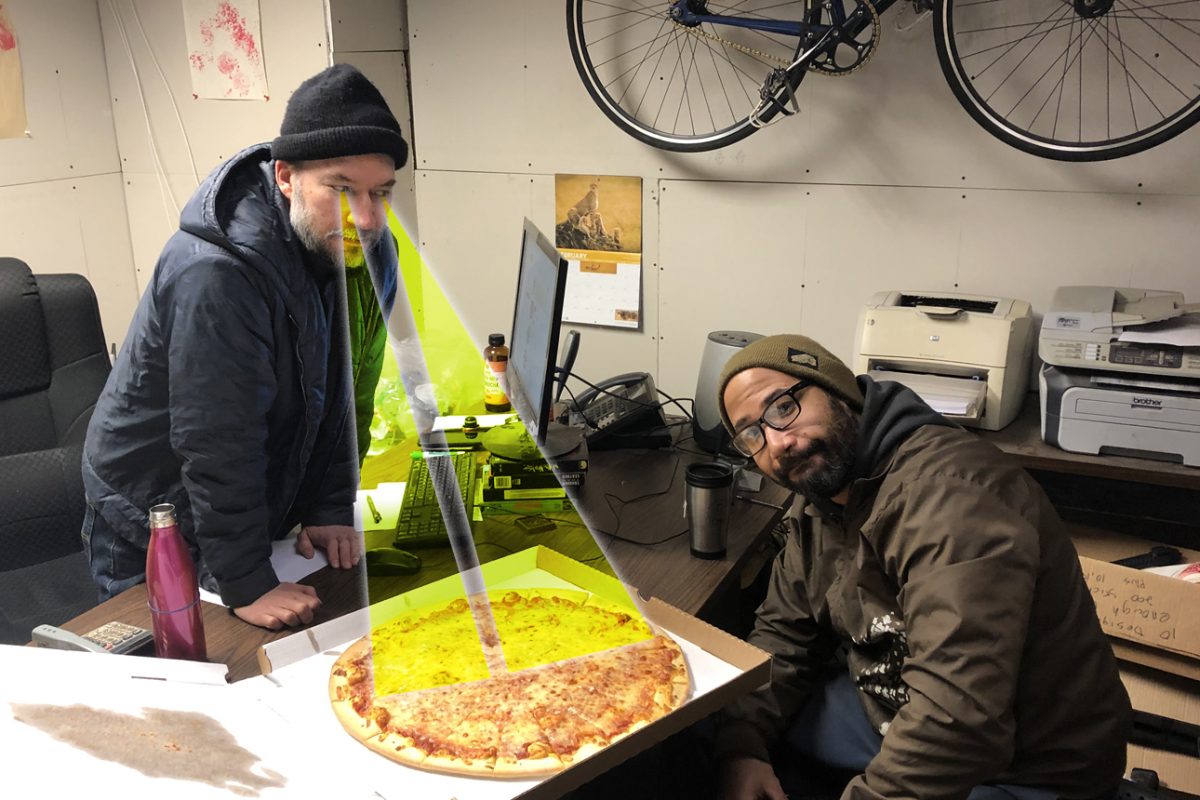 Bicycle pizza lasers!