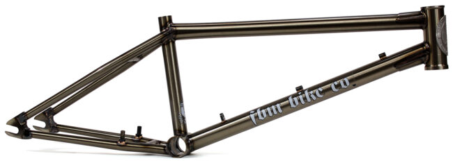 FBM Steadfast BMX frame profile view with clear powdercoat